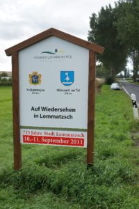 Ortseingangstafeln Lommatzsch 16.08.2011
